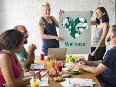 insanların kahvaltı ile Toplantı