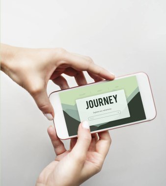 Cep telefonu holding insan eller