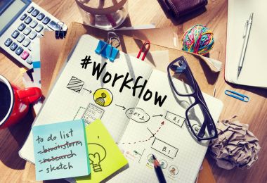 dağınık Ofis Büro kağıtları ve araçları, metin Diary: iş akışı