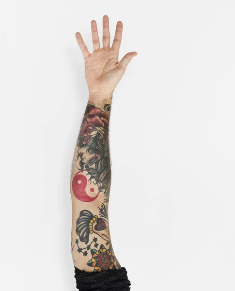 Male hand with tattoos — Stock Photo, Image