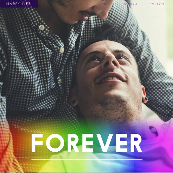 Genç mutlu eşcinsel çift — Stok fotoğraf