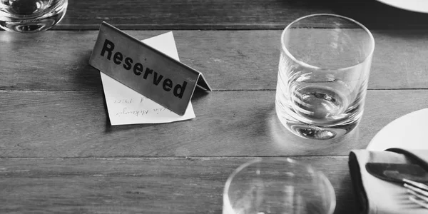 Restaurant Table with Setting Service — Stock Photo, Image