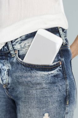 kot pantolon cebinde dijital smartphone