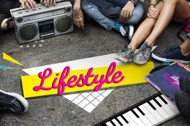 Çok ırklı katta oturma grubu