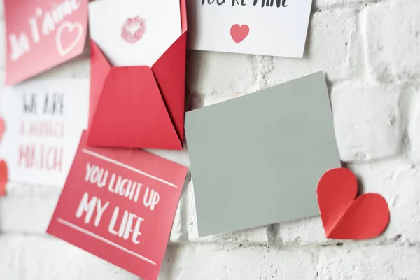 Aşk mektupları duvar — Stok fotoğraf