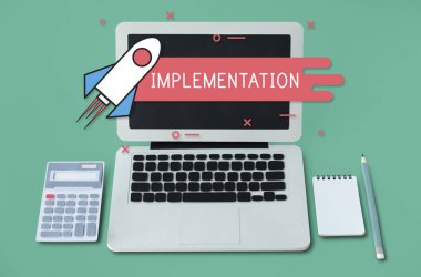 dizüstü bilgisayar işyerinde. 