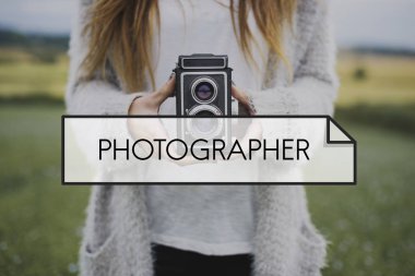 bağbozumu kamera kadınla