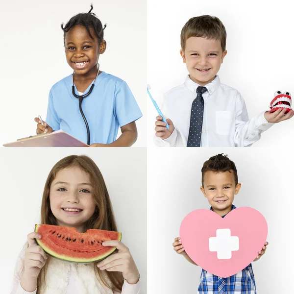 Gyerekek és az egészséges életmód — Stock Fotó