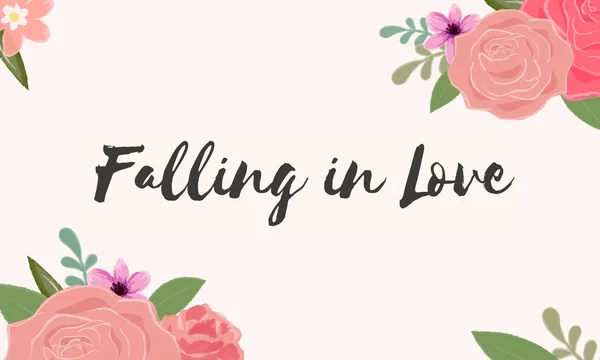 template with Falling In Love concept