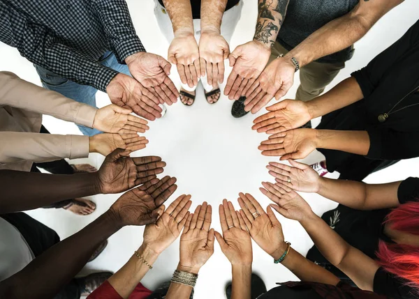 Group of human hands assembled — Stock Photo, Image