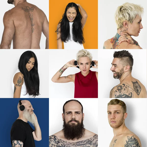 Personer som visar tatuering — Stockfoto