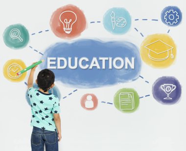 duvarda çizim çocuk