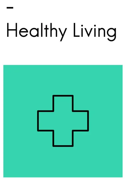 Šablona s konceptem zdravého života — Stock fotografie