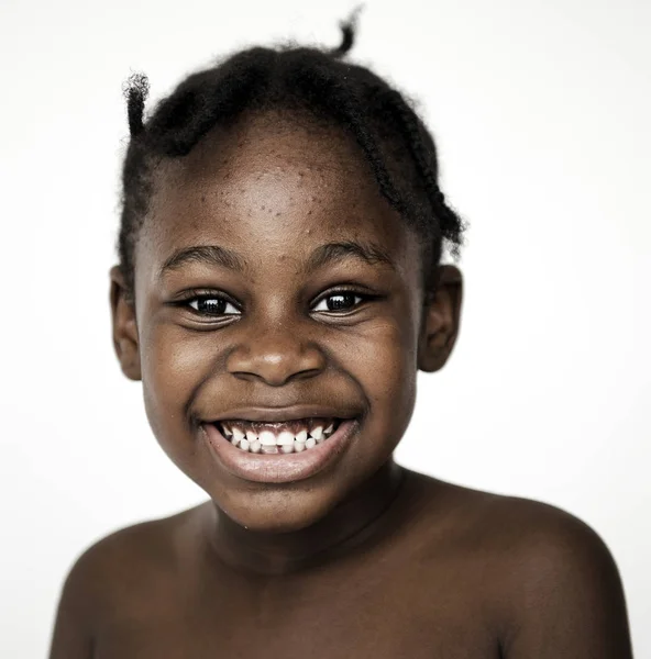 Menina africana bonito Rindo — Fotografia de Stock