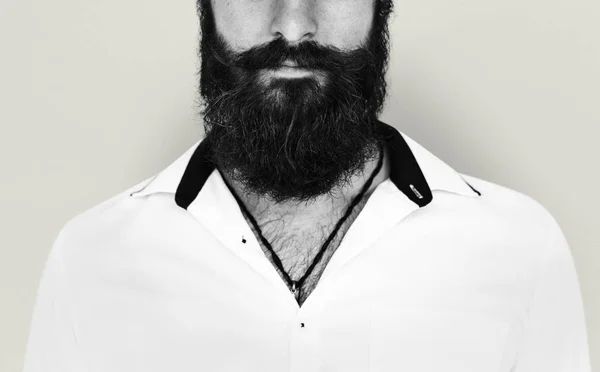Tânăr cu mustață și barbă — Fotografie, imagine de stoc