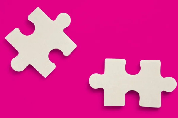 Dva kousky skládačky puzzle — Stock fotografie