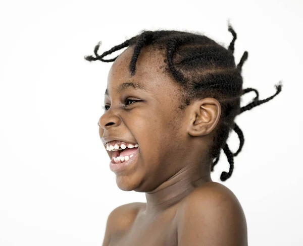 Menina africana bonito Rindo — Fotografia de Stock