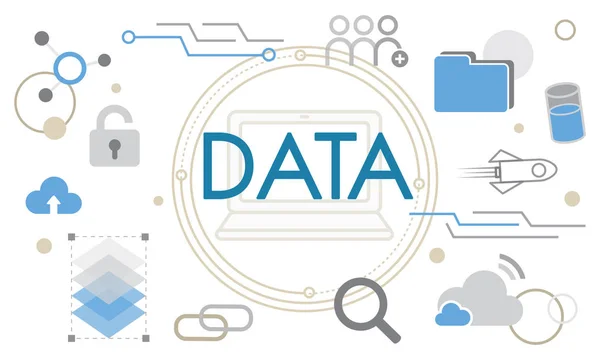 Adatok fogalma-sablonnal — Stock Fotó