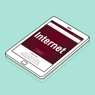 Web tasarım şablonu dijital tablet