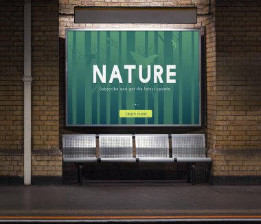 Metro istasyonunda gösterilen reklam banner