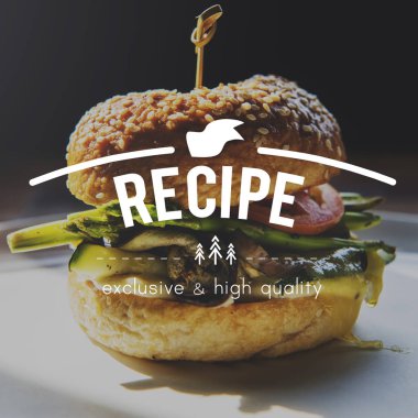 Hamburger plaka üzerinde kapat