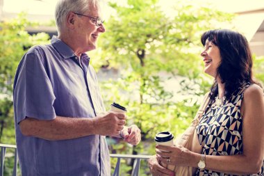 Birlikte kahve zevk çift