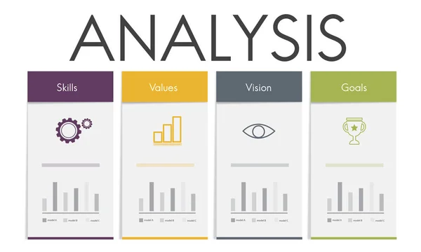 Vorlage mit Analysekonzept — Stockfoto