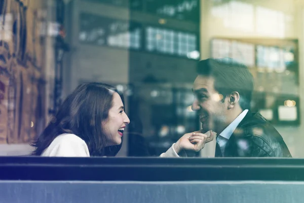 Couple having date in cafe — Stock Photo, Image