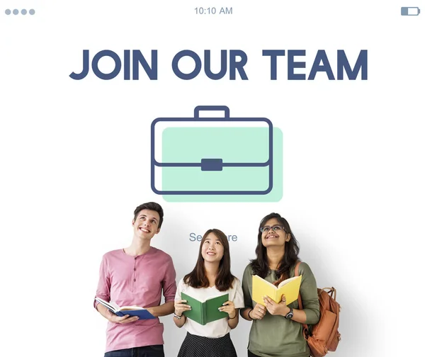 Students holding books — Stock Photo, Image