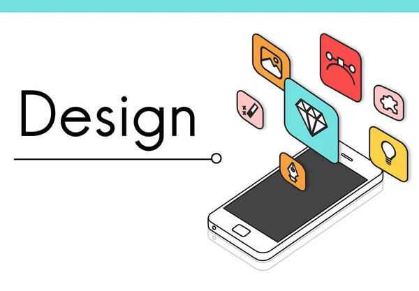 Web ontwerp sjabloon mobiele telefoon — Stockfoto