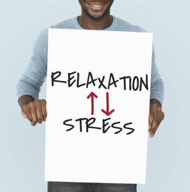 Afrika adam holding afiş