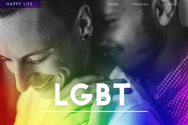 Genç mutlu eşcinsel çift — Stok fotoğraf