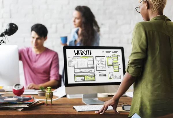 Group of people working in office — Stock Photo, Image