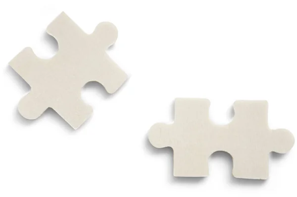 Dva kousky skládačky puzzle — Stock fotografie