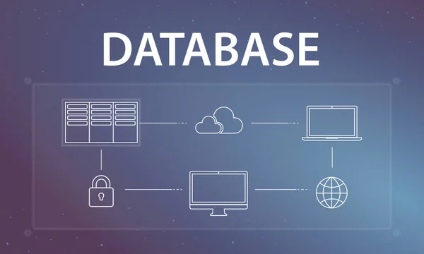 Plantilla con concepto de base de datos — Foto de Stock