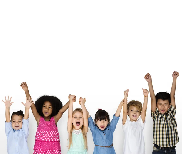 Children holding Hands Up — Stock Photo, Image