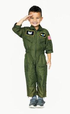 Pilot rüya iş ile küçük çocuk