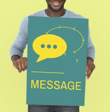 Afrika adam holding afiş