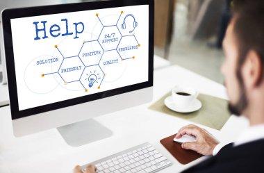 bilgisayarla çalışma iş adamı