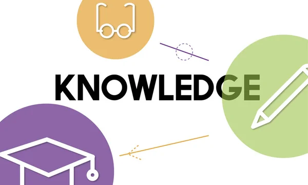 Template with Knowledge concept — Stock Photo, Image