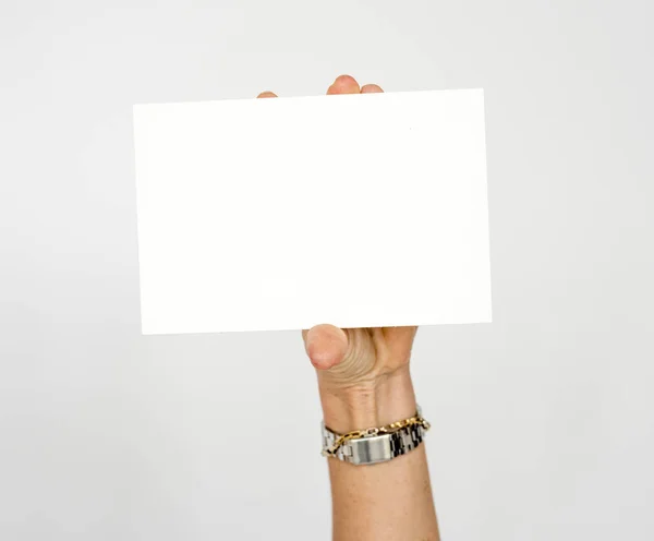 Person Holding Placard — Stock Photo, Image