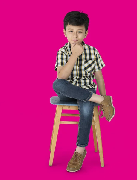 Boy Sitting on the Chair — Stock Photo, Image