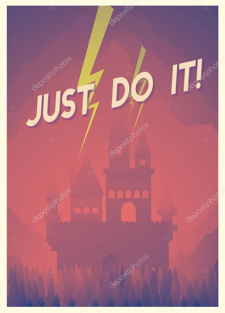 Design template page with Just Do It concept
