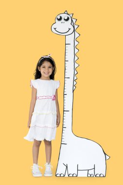 girl Measuring Height clipart