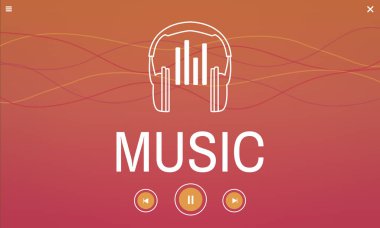 müzik konsepti ile şablonu