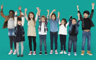 mutlu grup çeşitlilik çocuk Studio