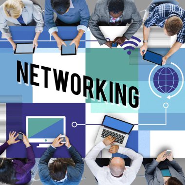 dijital cihazlar kullanarak iş adamları