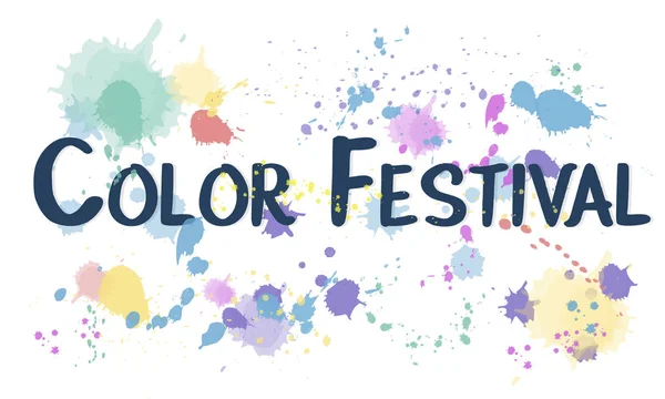 Plantilla con concepto de Festival de Color —  Fotos de Stock