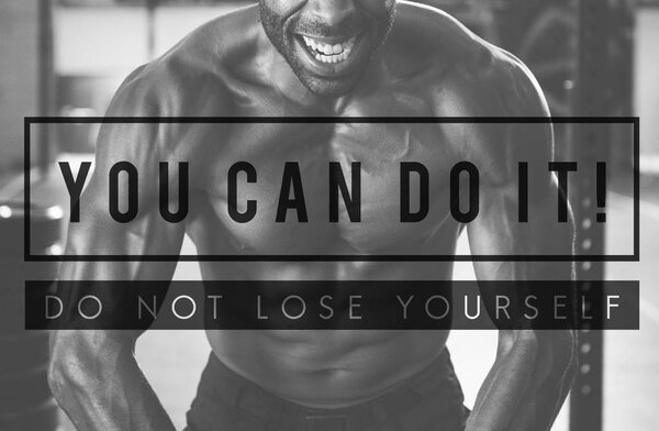 fit man showing muscles