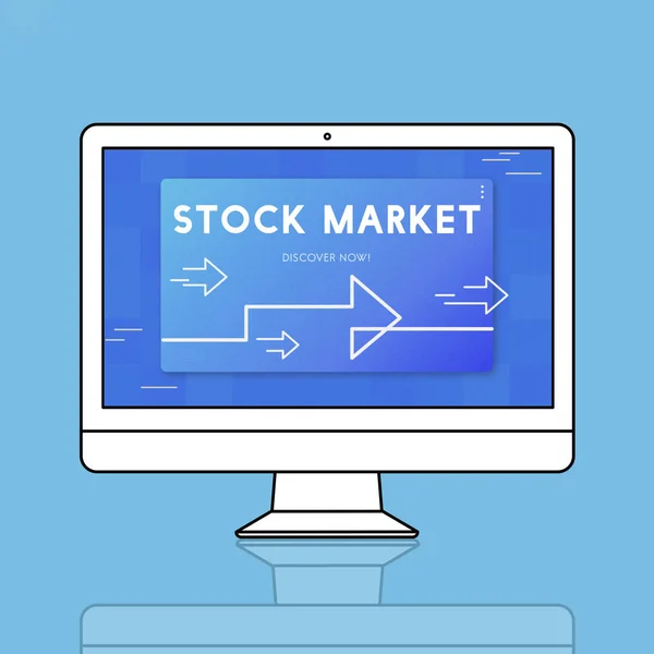 Monitor de computador gráfico — Fotografia de Stock